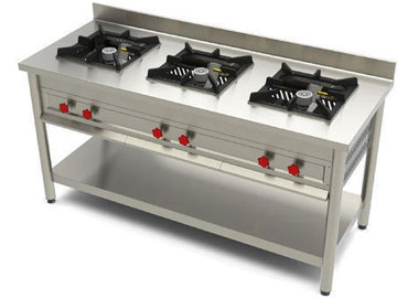 three burner range